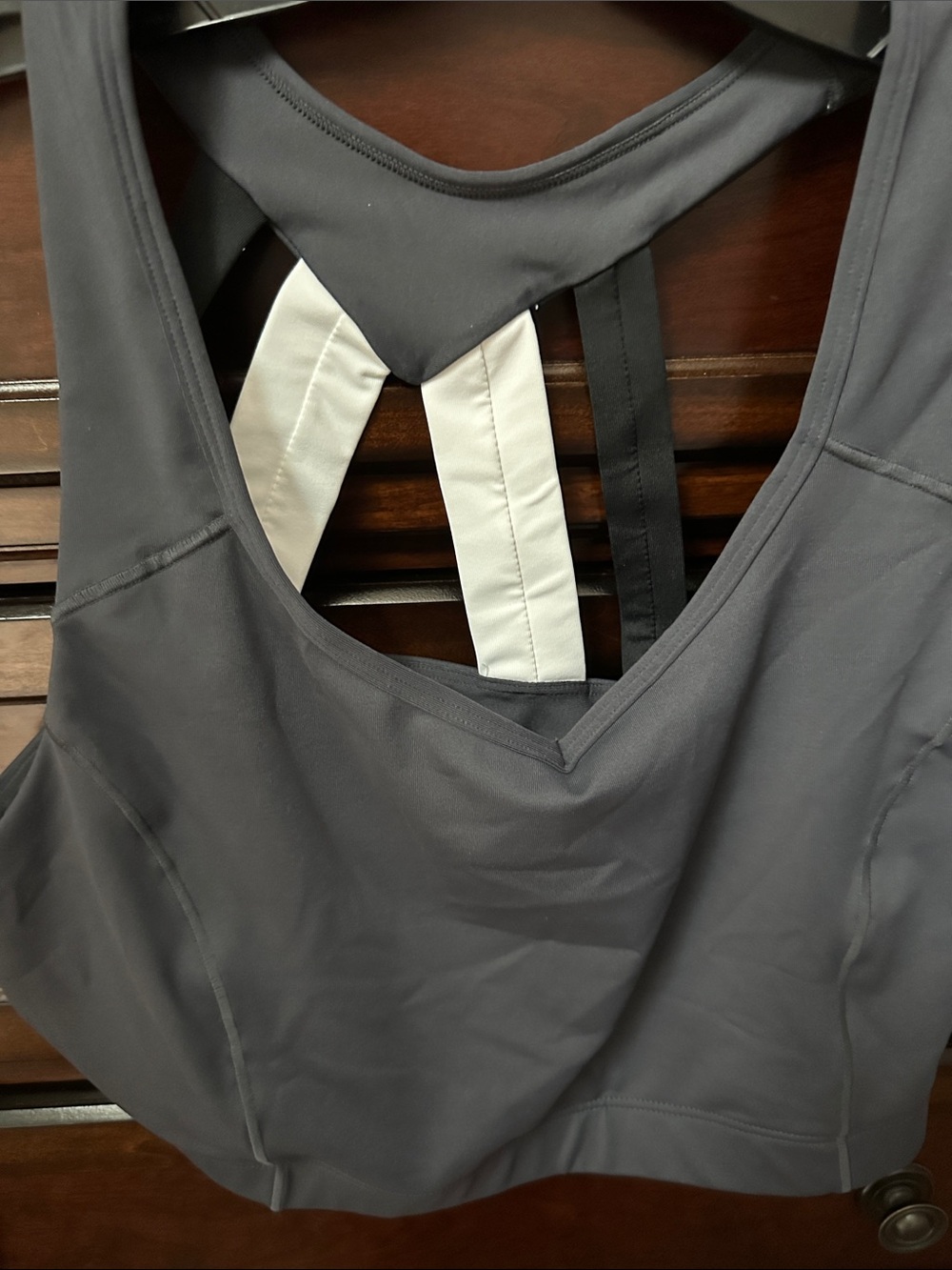 Champion Gray Sports Bra with White Straps